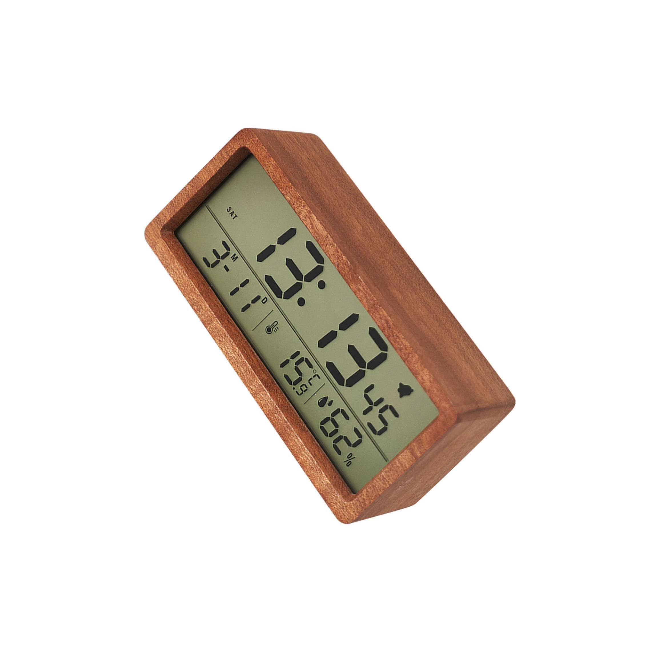 ALCXAZS Digital Alarm Clock Humidity Temperature Date Features User Friendly Large Screen Displays Time Alarm And Temperature Simultaneously Electronic