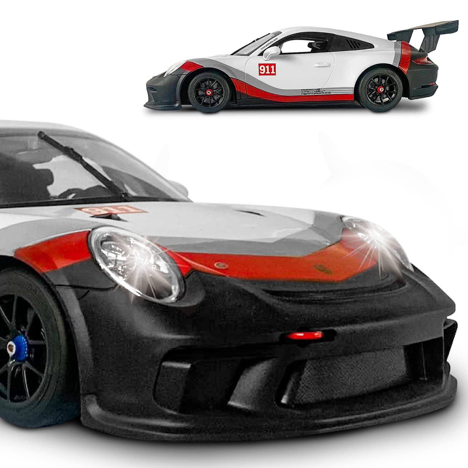 Mondo Motors, PORSCHE 911 GT3 CUP, Modello in Scala 1: 14, fino a 10 km/h di Velocità, Auto Giocattolo per Bambini 63530