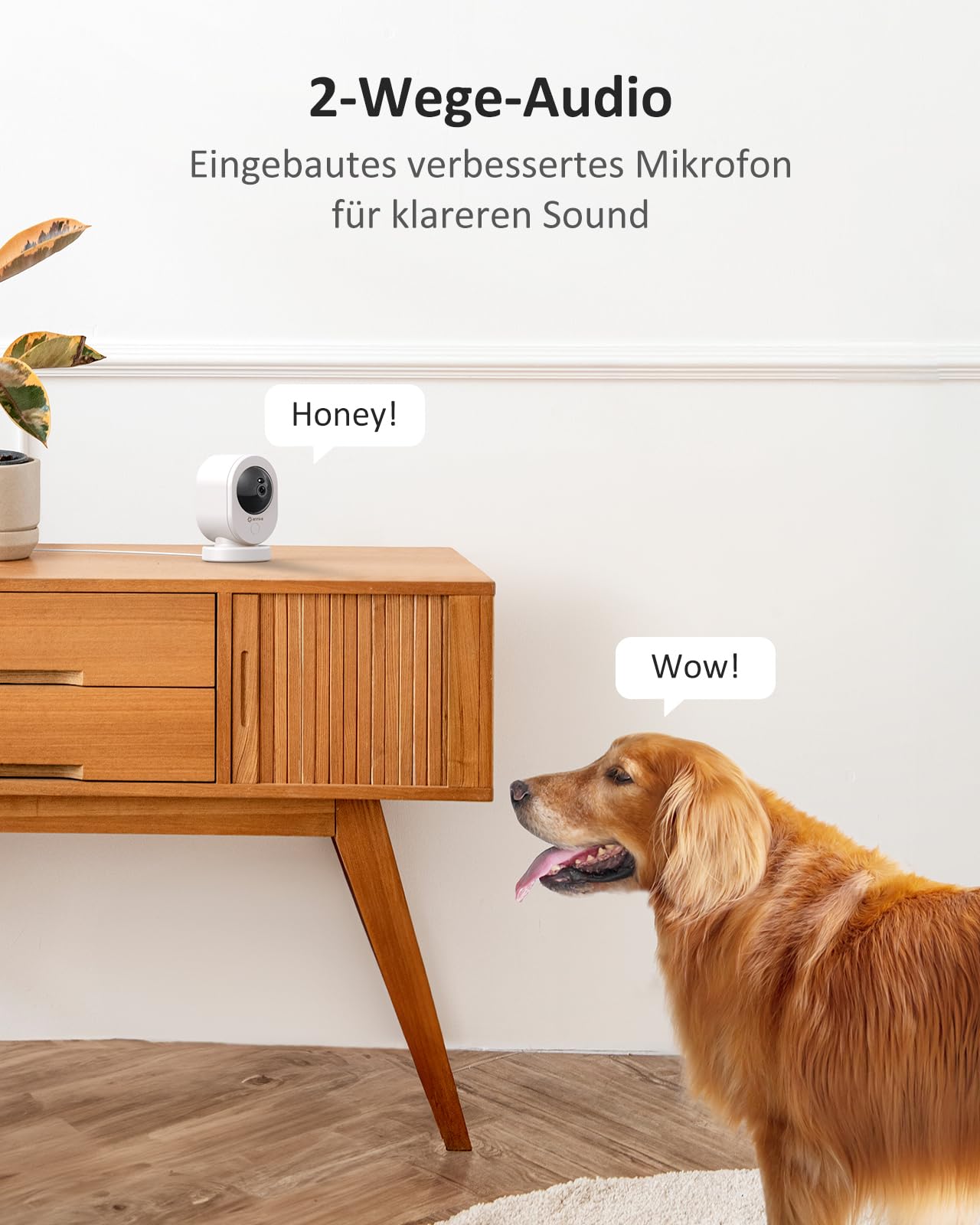 ANNKE Kamera do monitoringu 4K WLAN do wnętrz, 8 MP 2,4/5 GHz WLAN noktowizor, kamera dla psów, wykrywanie ruchu, 2-drożne audio, pamięć w chmurze i karty SD, dla niemowląt/zwierząt domowych Reno