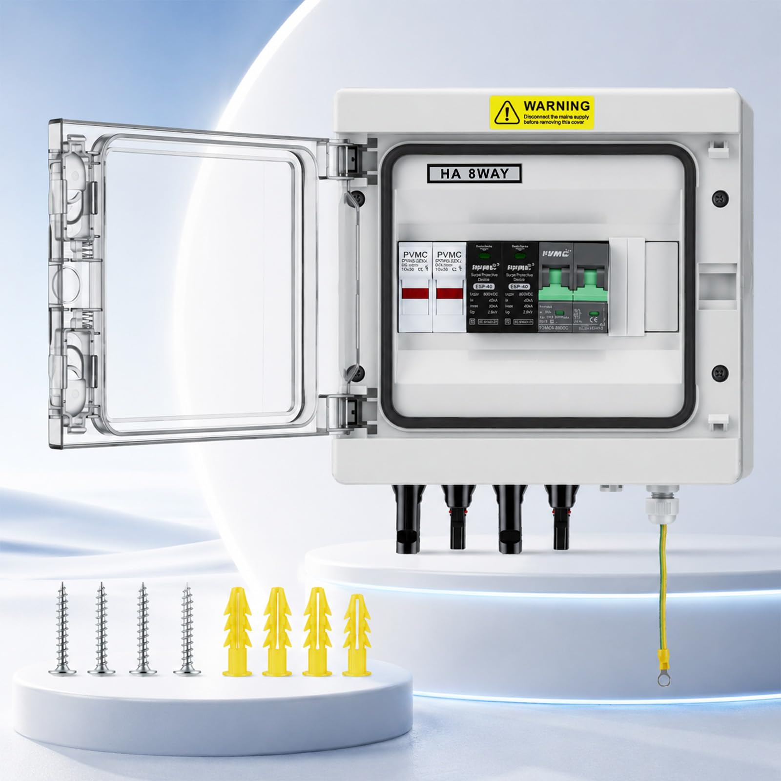 Interruttore di separazione CC, protezione da sovratensione PV con interruttore di corrente 600V32A40kN, portafusibili e fusibili 30A