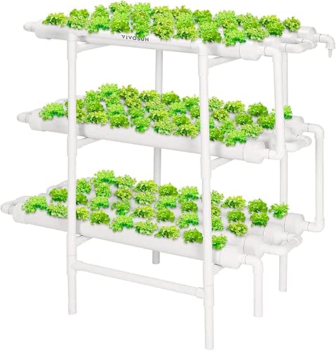 VIVOSUN Hydroponics Growing System 108 Plant Sites, 3 Layers 12