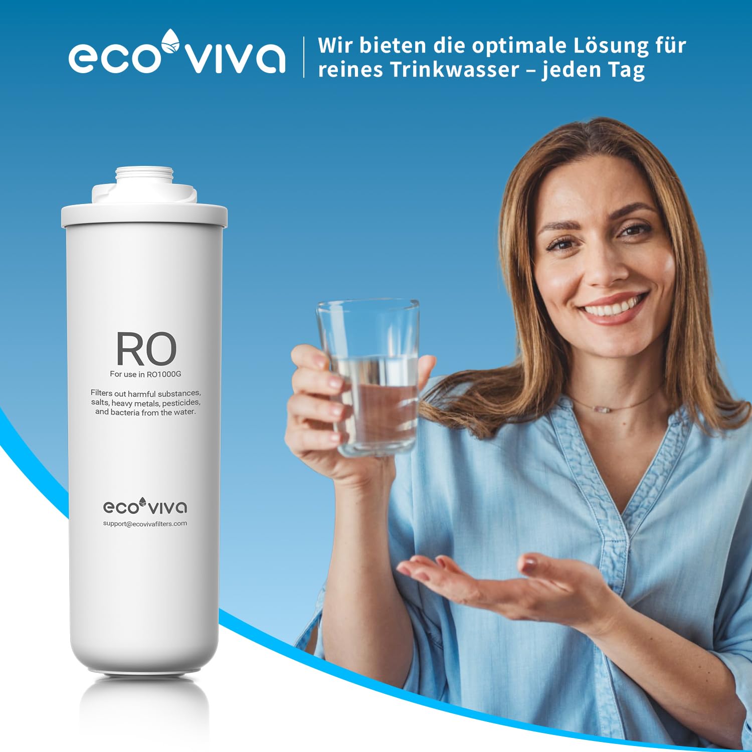 Ecoviva-Ersatz-RO-Filterkartusche für das Umkehrosmoseanlage RO 1000G
