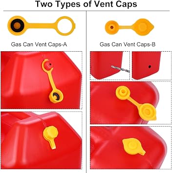 Gas Can Spout Replacement,Fuel Can Spout,Gas Tank Nozzle,Gas Tank Spout,(3Kit-Yellow) with 3 Coarse Thread Caps & 3 Fine Thread Caps,Flexible Pour Nozzle Suitable,Built in Sealing Ring Prevent Leakage