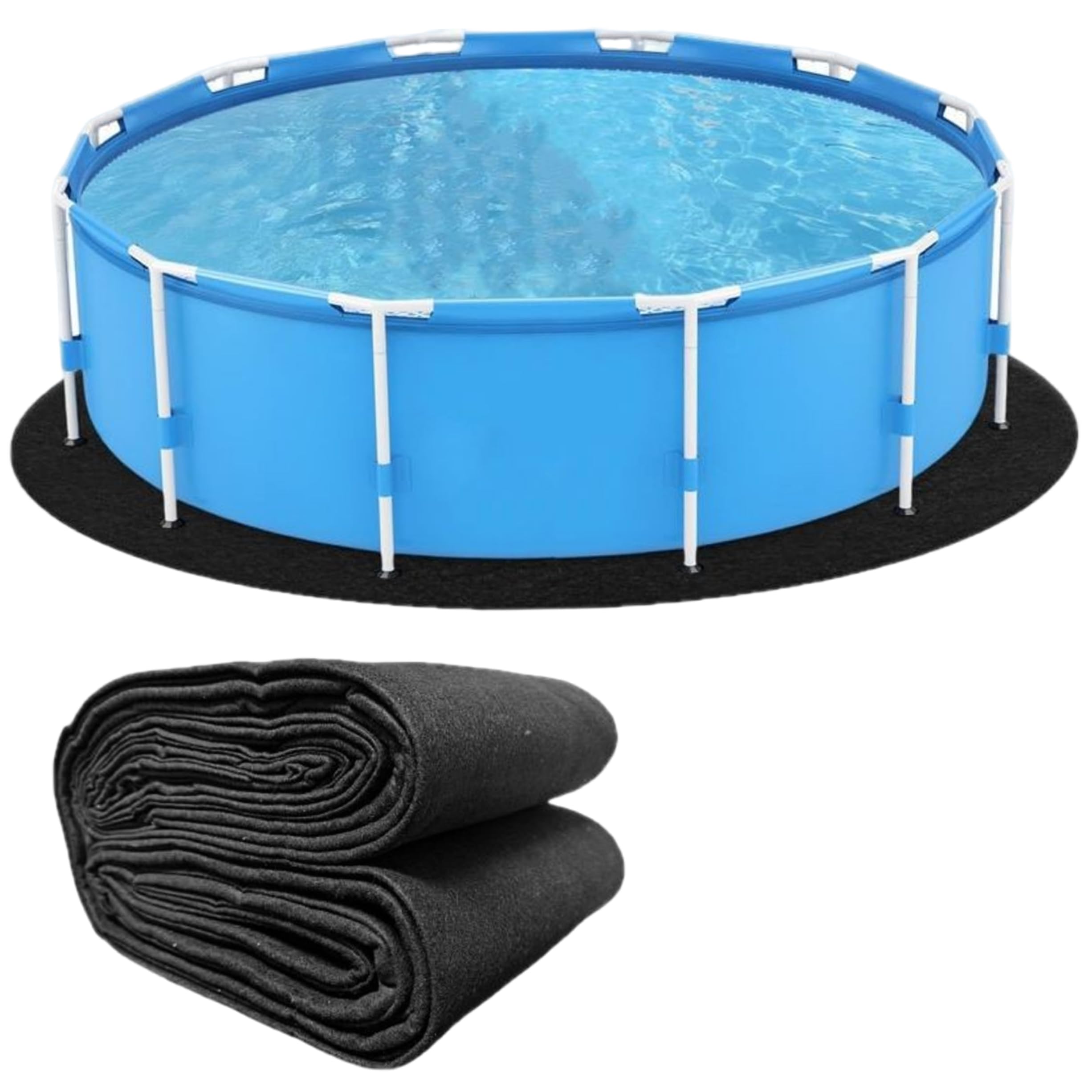 Tapis de sol de piscine anti-déchirure revêtement épais rond
