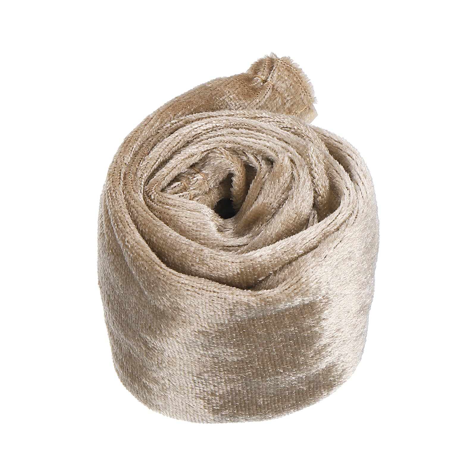 PATIKIL 2ft Chandelier Chain Cord Cover, Velvet Cloth Fabric Chain Sleeve Decorative Cord Covers for Chandelier Wires Swing Cable, Zipper Style, Beige