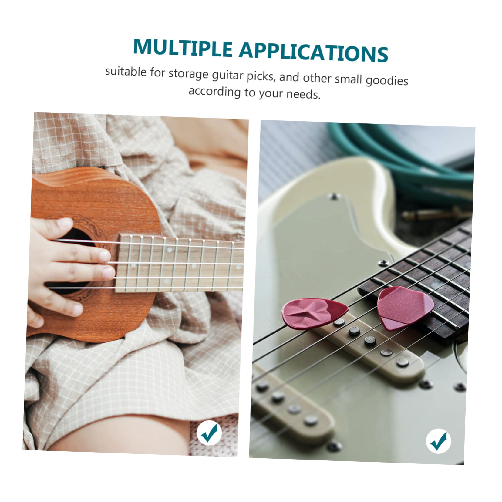 BESPORTBLE Capacity Plectrum Bag for Guitar Accessories Portable Storage Pouch with Compartments for Musical Instruments Lightweight and Easy to Carry Lake