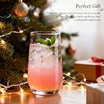 Drinking Glasses Set of 6, 16.4oz Highball Glasses, Crystal Clear Tall Water Glasses, Glass Cups for Cocktail, Juice, Iced Tea, Mojito and Smoothies, Clear Glassware Set, Christmas Gifts