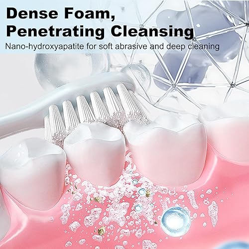 Miniatura 3 de 2 piezas de pasta de dientes con hidroxiapatita, pasta de dientes de limpieza profunda, protección avanzada del esmalte, fórmula sin flúor con menta