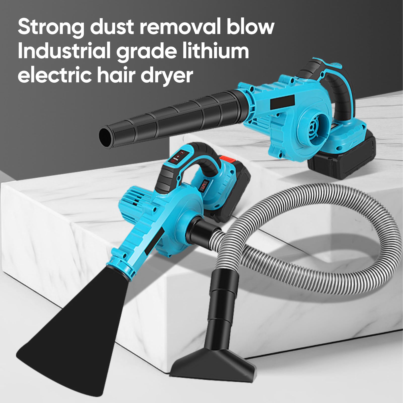 Souffleur de Feuilles sans Fil pour Batterie Makita 18 V, Souffleur de Feuilles 2 en 1 avec Batterie 7500mAh x2, Contrôle 5 Vitesses, Aspirateur et souffleur de Jardin (7500mAh x2)