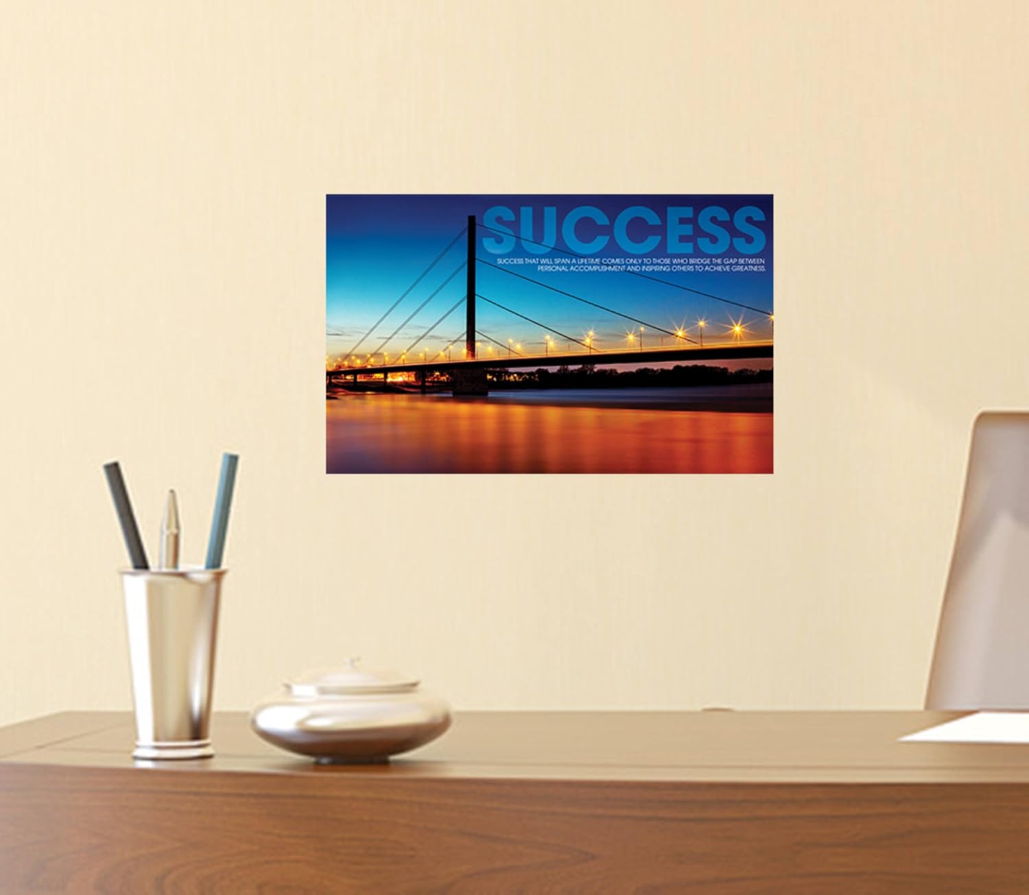 Successories Modern Motivational Wall Decal: Success Bridge (72 in x 45 in)