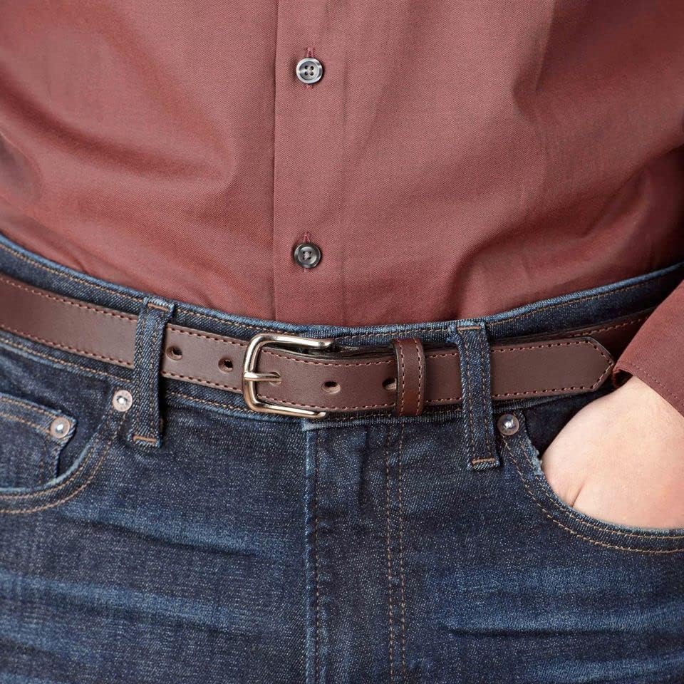 Bullhide Belts Mens Leather Belt for Work, Casual, Dress 1" Wide - Image 4