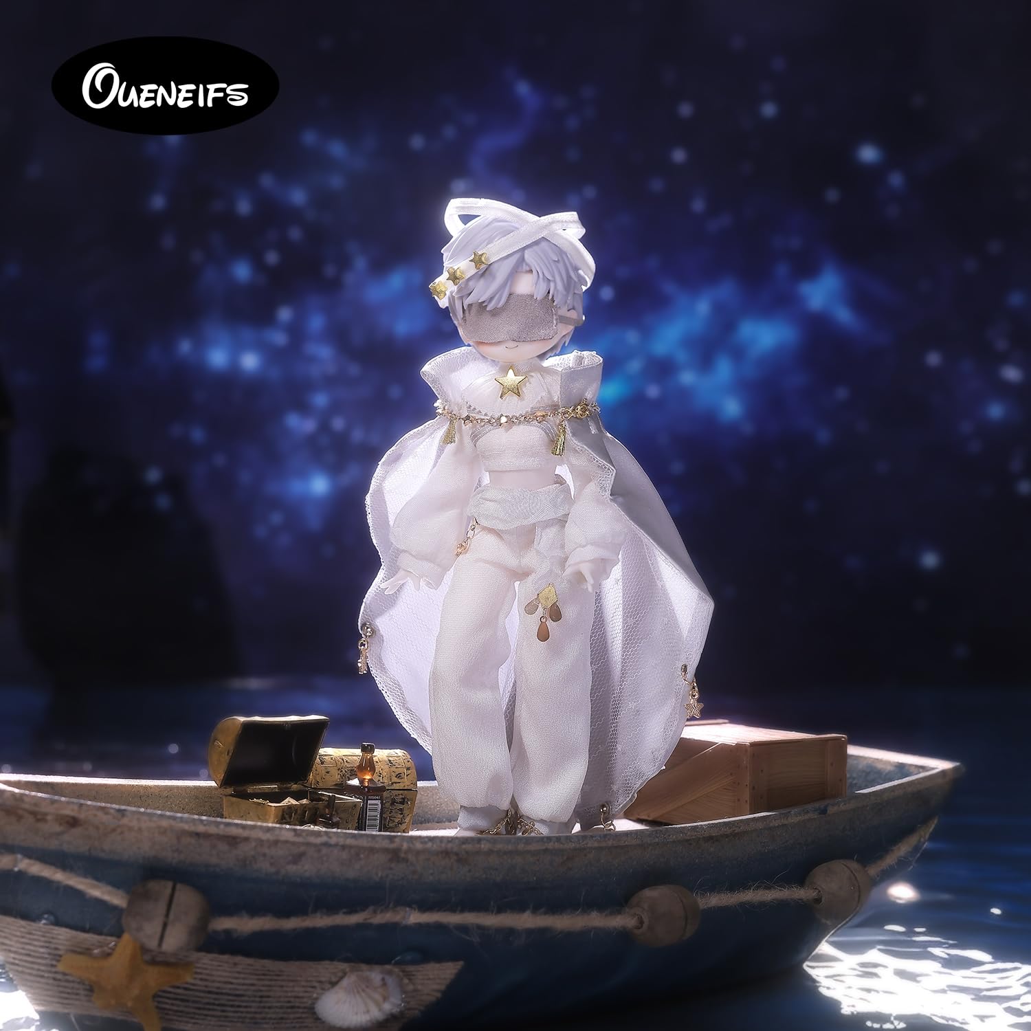 Oueneifs BJD Doll Mittelalterliche Piraten Serie 1/8 Blind Box Captain Sea Warrior 3-teilige modische Sammelfigur (zufällig gesendet, keine Wiederholung)