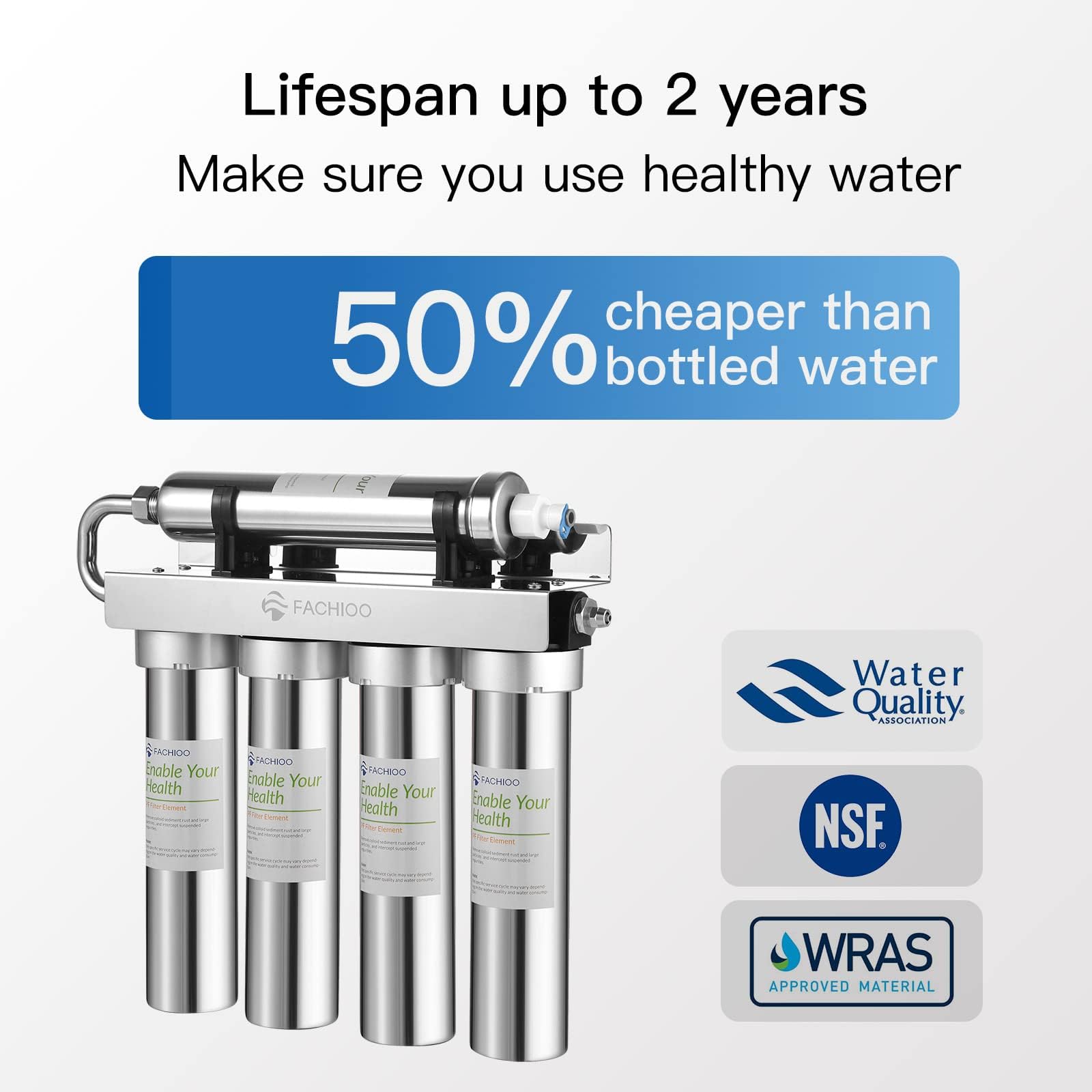 Filtros de repuesto para sistema de filtro de agua FLT-001 de ultra filtración debajo del fregadero