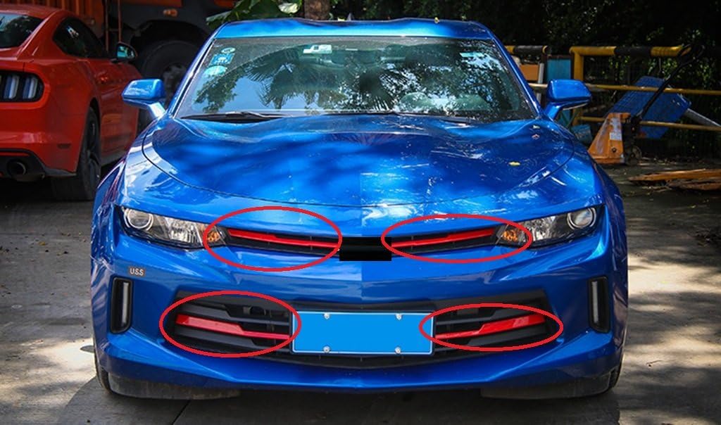New Decorative Front Grille Trims for Chevrolet Camaro 2016-2018 (Red)