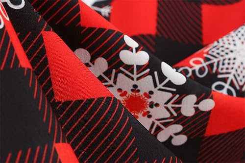 Miniatura 5 de KASAAS Vestidos de Navidad para mujer, elegante, casual, de manga larga, cuello en V, cuello en V, años 50, fiesta, cóctel, vestido vintage