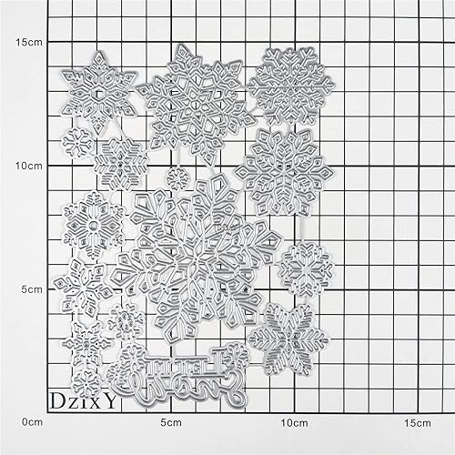 Miniatura 3 de DzIxY Troqueles de corte de metal de copo de nieve irregular para kit de fabricación de tarjetas, juegos de troqueles de papel de gofrado,