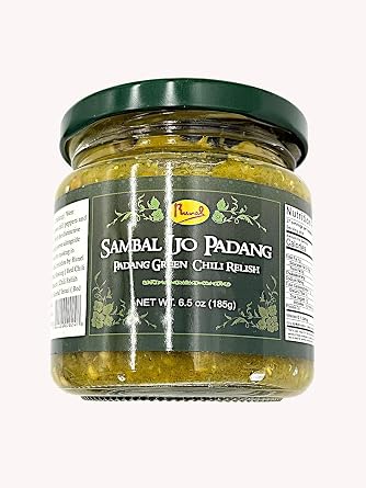 Sambal Ijo Padang - Padang Green Chili Sauce Relish - 6.5oz - Product of Indonesia
