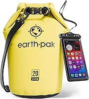 Vista 17 de Earth Pak Bolsa Seca Impermeable - Mochila Impermeable de Cierre Enrollable Superior Mantiene el Equipo Seco para Kayak con Funda Impermeable