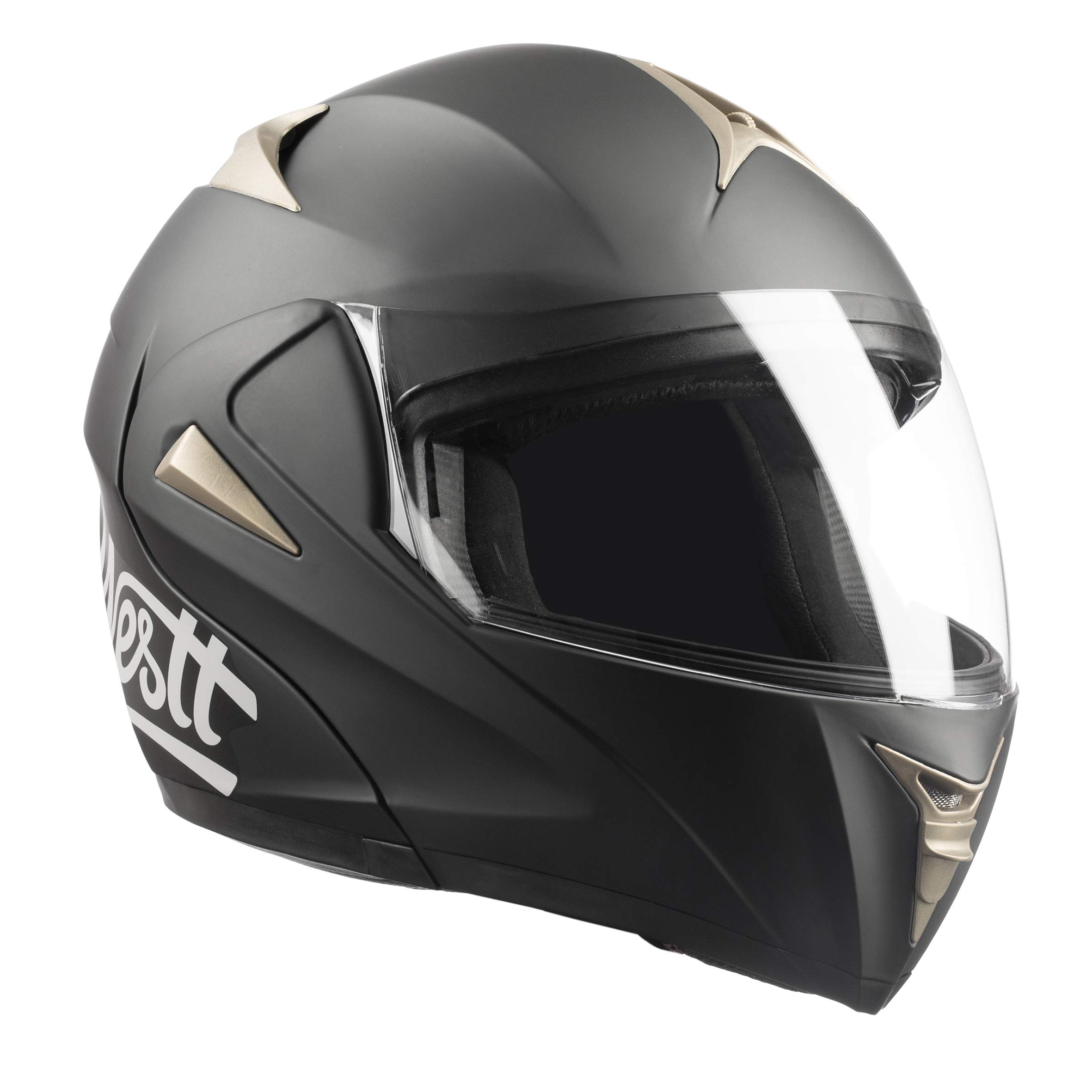 Westt Casco Modulare Moto Certificato ECE R 22.06 - Casco Integrale con Visiera e Parasole per Donna e Uomo - Casco Jet con Protezione Mento per Scooter Roller Ciclomotore