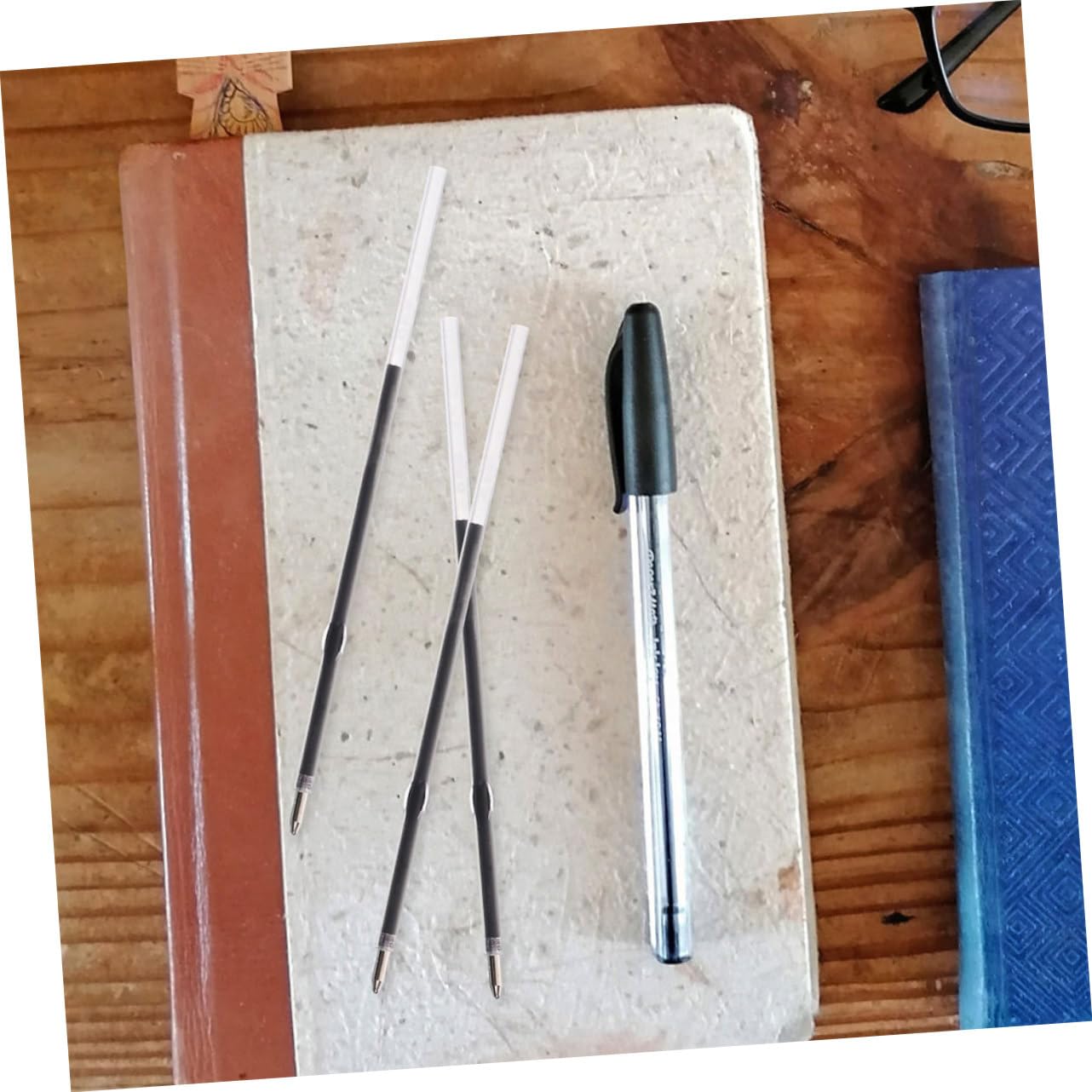 DOITOOL 4 Ensembles Recharges D'encre Pour Stylo Recharges De Stylos À Écriture Lisse Fournitures D'écriture Stylo À Bille Rechargeable Papeterie D'écriture Plastique 200 Pièces * 4
