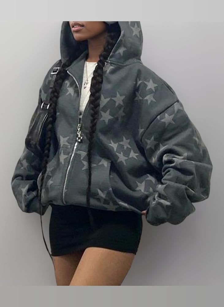 Sumleno Fairy Grunge Clothes Alt Emo Clothing Y2k Zip Up