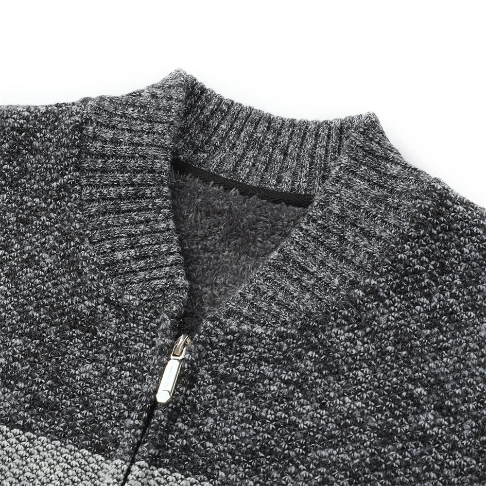 YOUTHUP Herren Fleece Strickjacke Regular Fit Cardigan Winter Outdoor