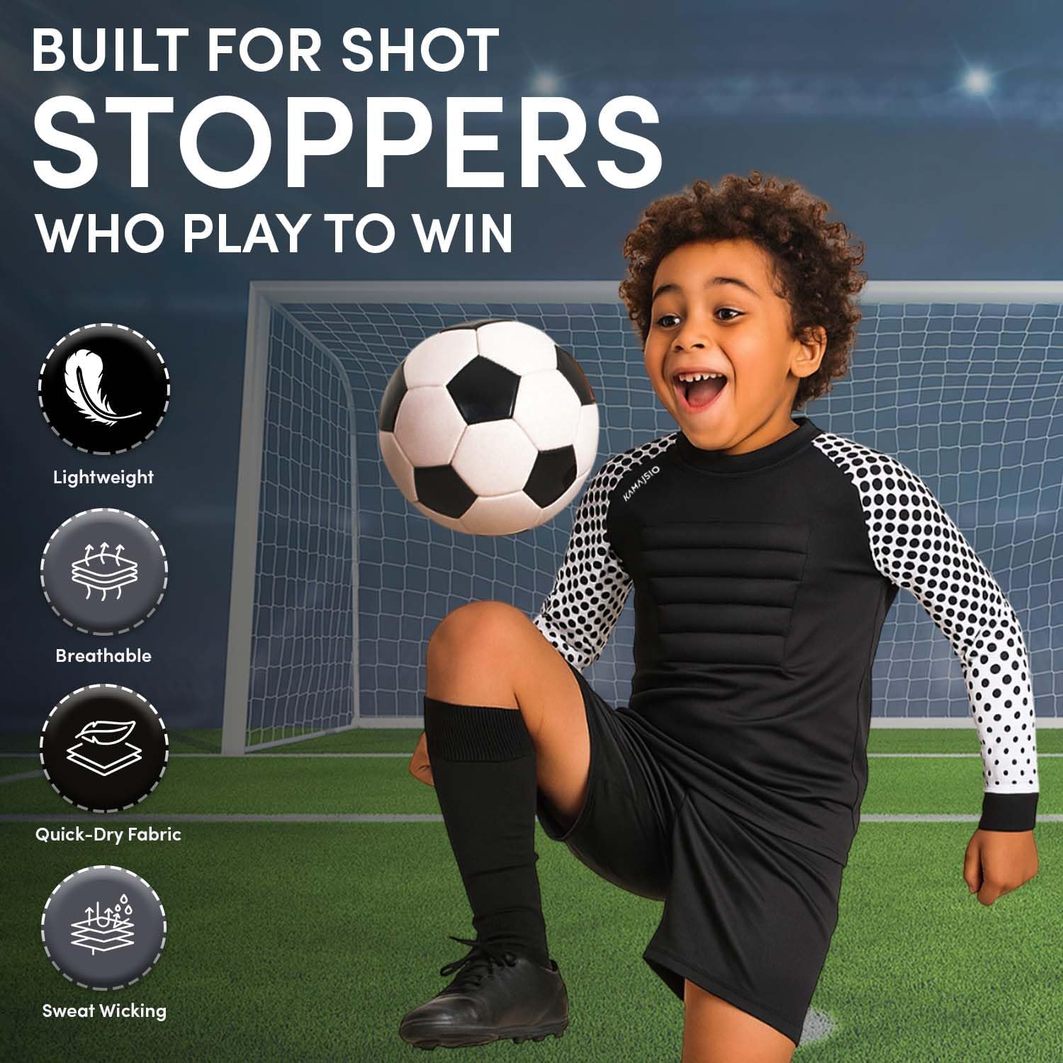 Soccer Goalie Jersey Youth - Elbow & Chest Padded Youth Soccer Goalie Jersey - Adult Football Goalkeeper Shirt - Image 5