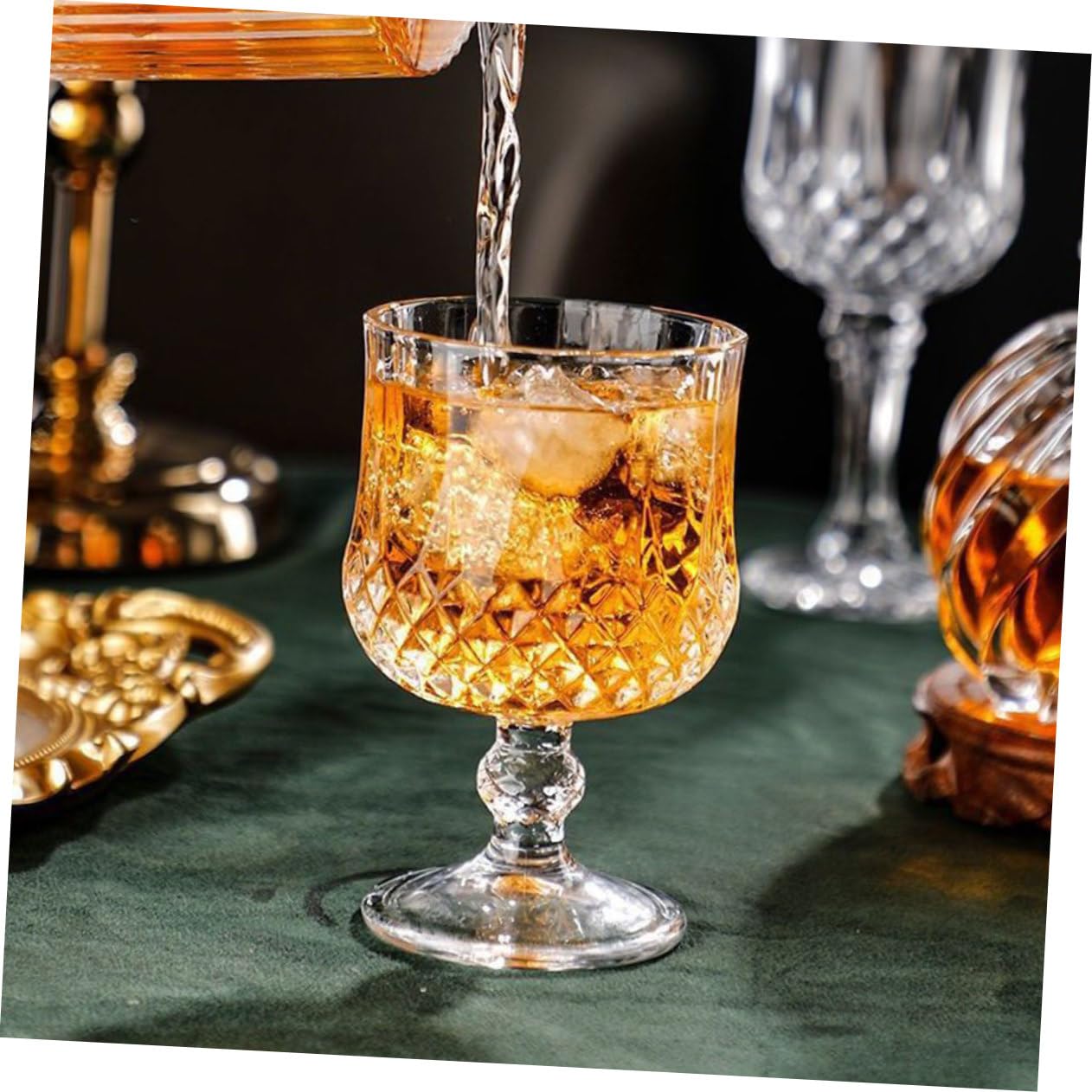 ULTECHNOVO 4 Stück Weingläser aus Glas mit Mattierter Oberfläche Große Partygläser für Rotwein Transparentes Design mit Gleichmäßigen Kanten Vielseitig Einsetzbar