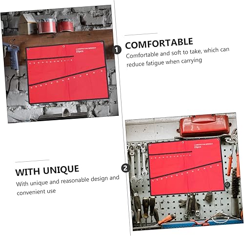 Miniatura 9 de BESTOYARD Bolsa de llaves 3 unids bolso genérico pequeño soporte pequeño kit de herramientas organizador de llaves combinación llave bolsa de