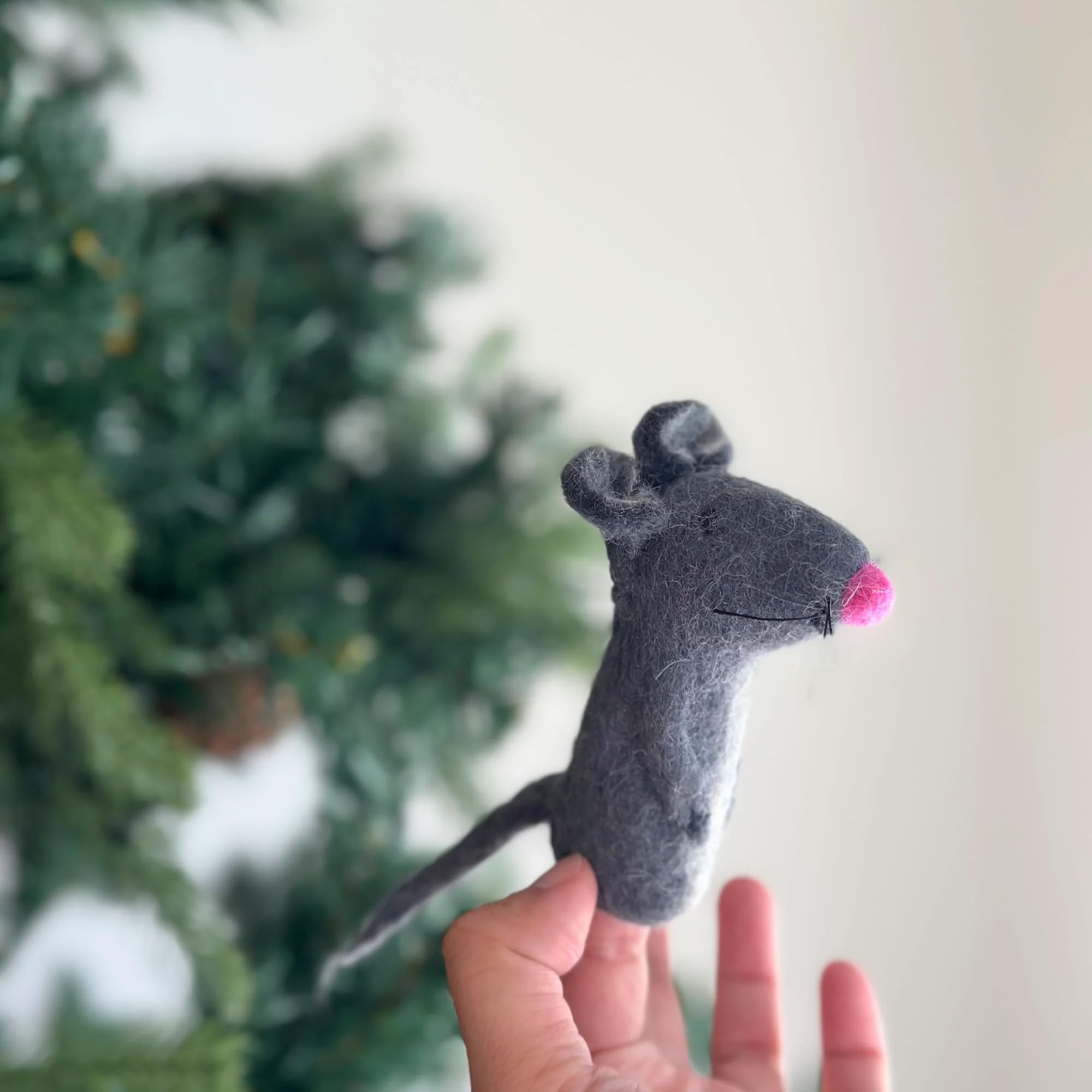 Amazon.co.jp: 【羊毛フェルト】指人形 フィンガーパペット ネズミ