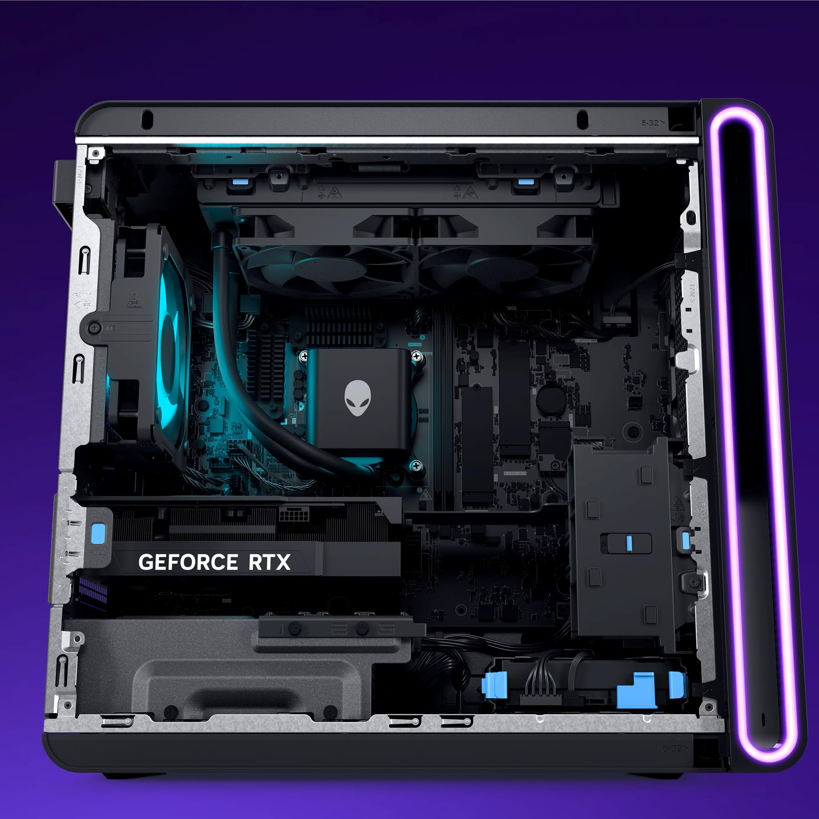 Alienware Ufficio da gioco Aurora R16 2025 - NVIDIA RTX 5080 16GB GDDR7 • Intel Ultra-9 285K (24 core, fino a 5,7 GHz) • NPU AI • Wi-Fi 7 • Win 11 Pro • Raffreddamento liquido AlienFX • 32 GB di RAM