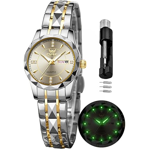OPK Watches for Women Quartz Date Waterproof Stainless Steel Classic Ladies Watch Fashion