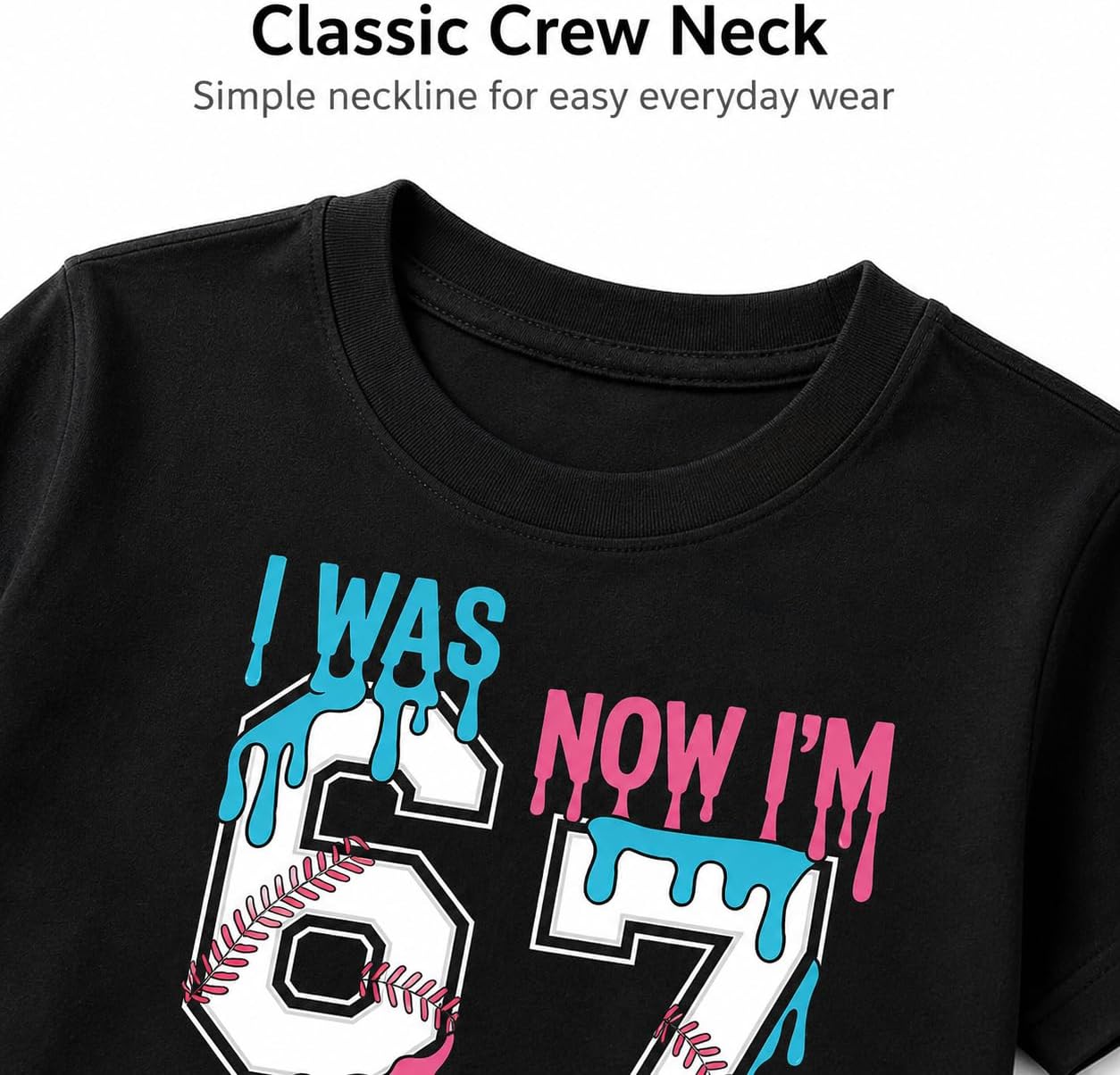 I was 6 Now Im 7 Shirt for Boys Girls Short Sleeve 7th Birthday Shirt Six Seven Shirt for Kids Seventh Party Top