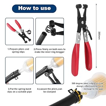 Keadic 121 Pcs 12 Sizes [6-22Mm] Spring Hose Clamp Assortment