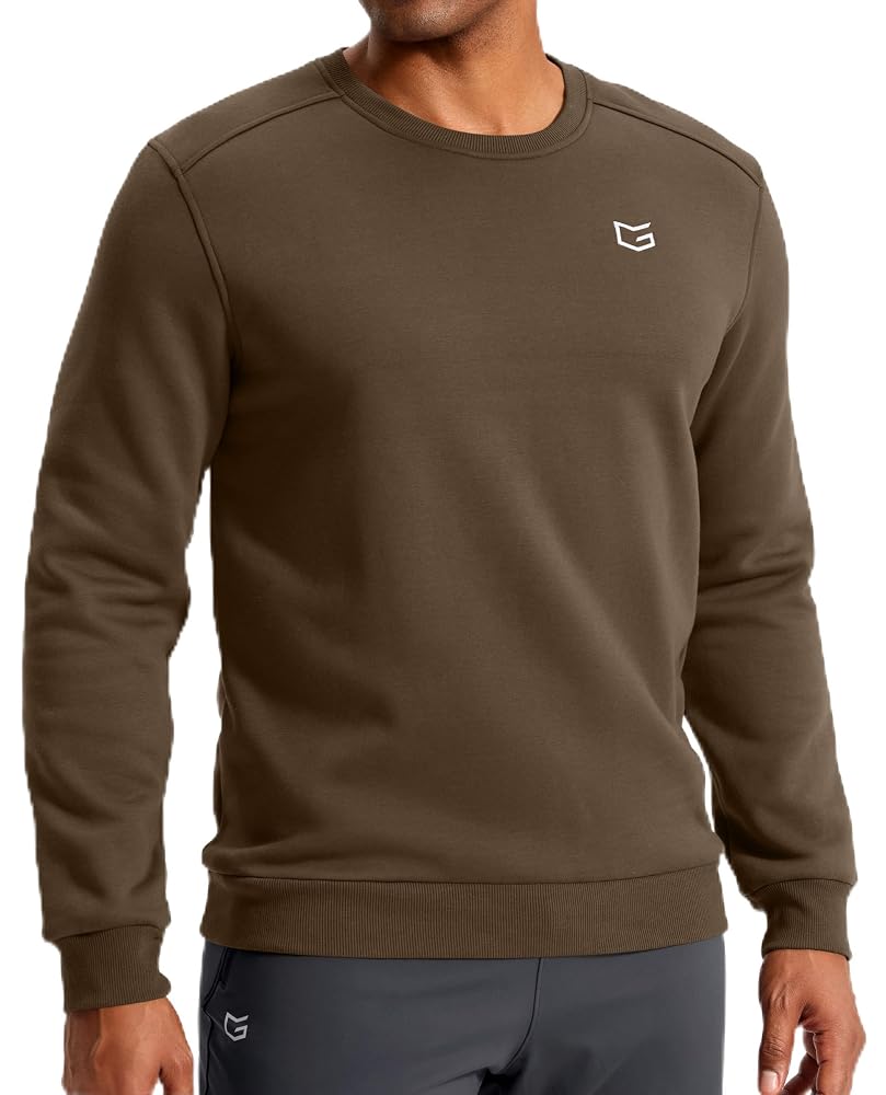 G Gradual Men's Fleece Lined Crewneck Sweatshirt