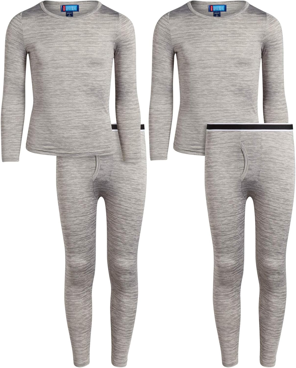 Only Boys Cozy Thermal Underwear Set –Lightweight Brushed Fleece Base Layer (2-Pack): Clothing