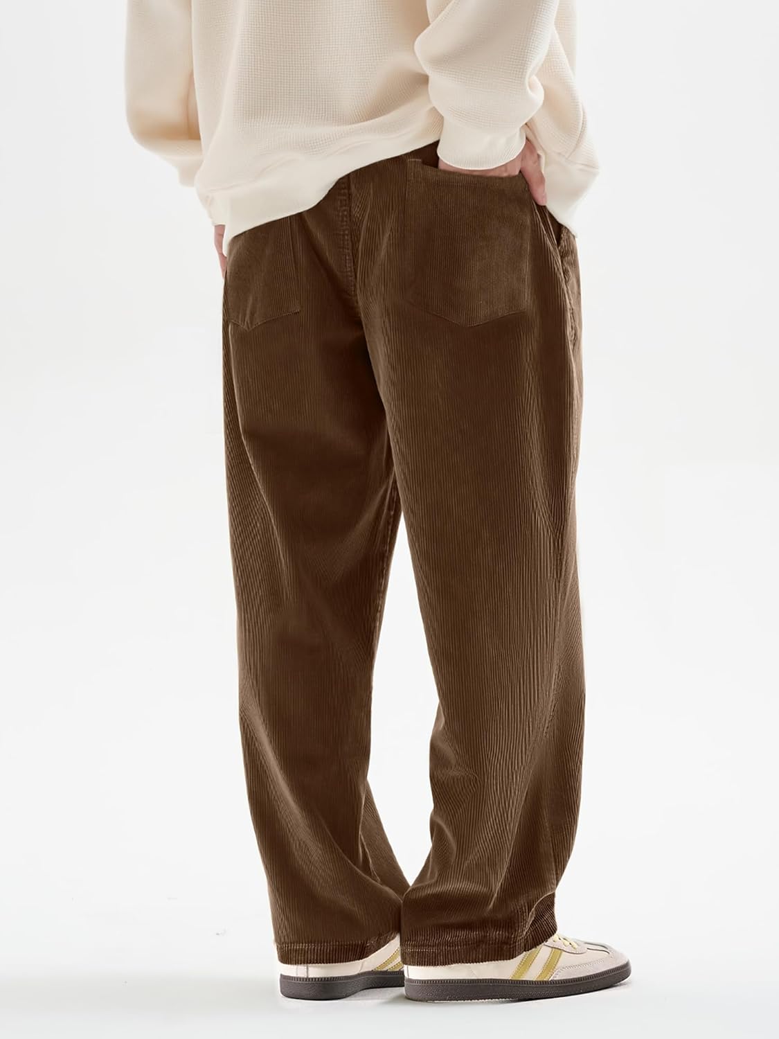 HOTake Men's Casual Loose Fit Stretch Corduroy Pants - Image 4