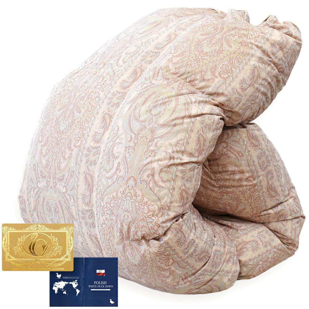 Amazon｜羽毛布団 シングル 冬 日本製 増量1.2kg ロイヤルゴールド