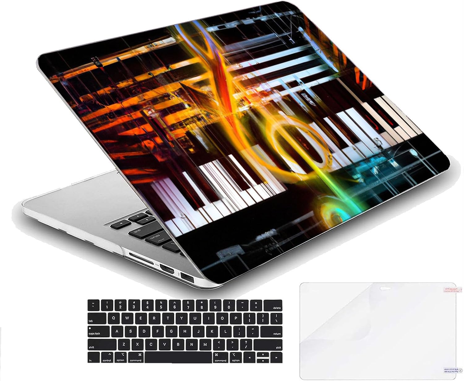 Compatible with MacBook Neo 13-inch, Hard Shell Case with Keyboard Cover and Screen Protector (A3404 A18 Pro chip, 2026 Release) - Music Note MC21829
