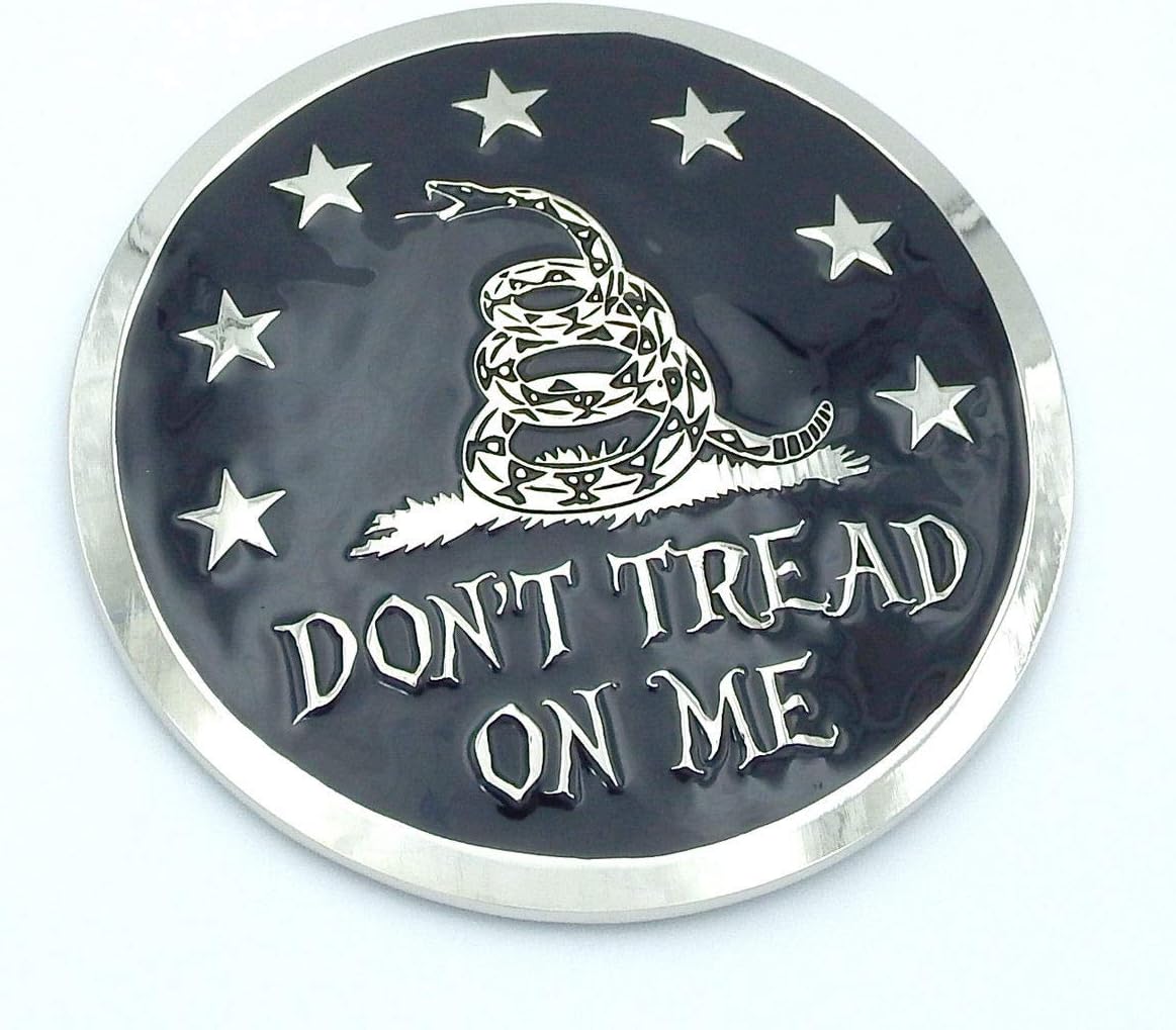 Don't t Tread on me Gadsden flag Grille badge American flag emblem for car truck grill mount metal