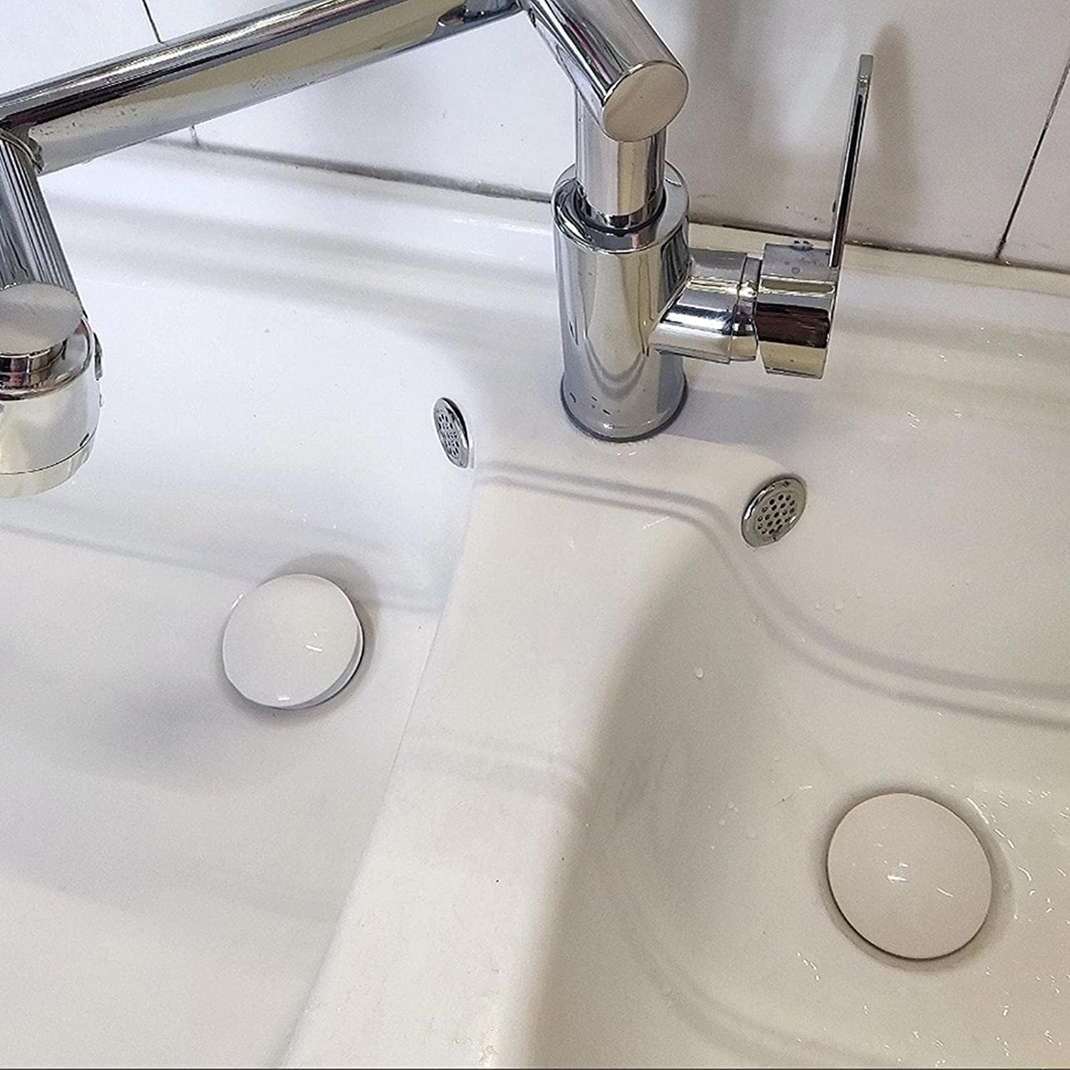 Tappo Universale Per Lavabo Con Cestello Per Capelli, Pop-up In Acciaio Inox, Filtro Anti-intasamento Per Fori Da 2,7 A 4,2 Cm