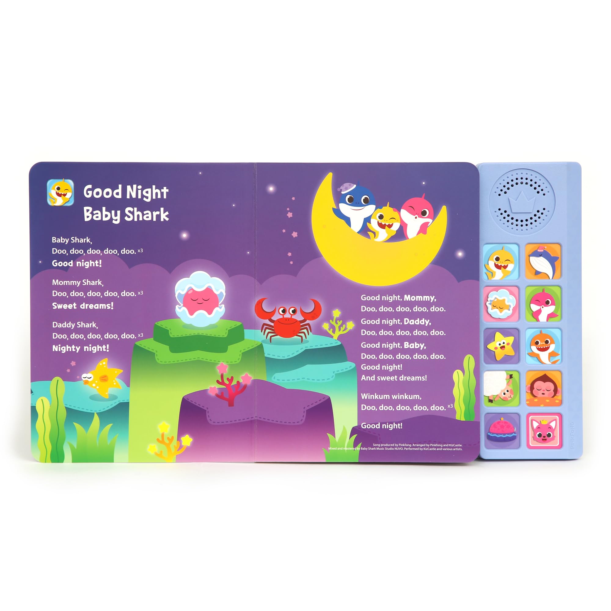 Baby Shark Livre sonore à 10 boutons pour enfants, livres d'apprentissage interactifs pour tout-petits, jouets d'apprentissage et d'éducation, cadeaux pour bébés requins pour enfants