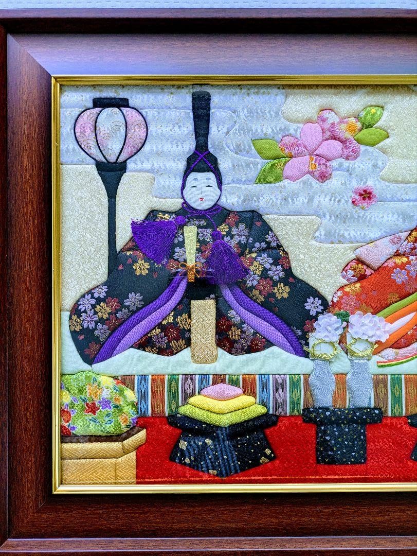 Amazon | きめこみパッチワーク さくらほりきり おひなさま 完成