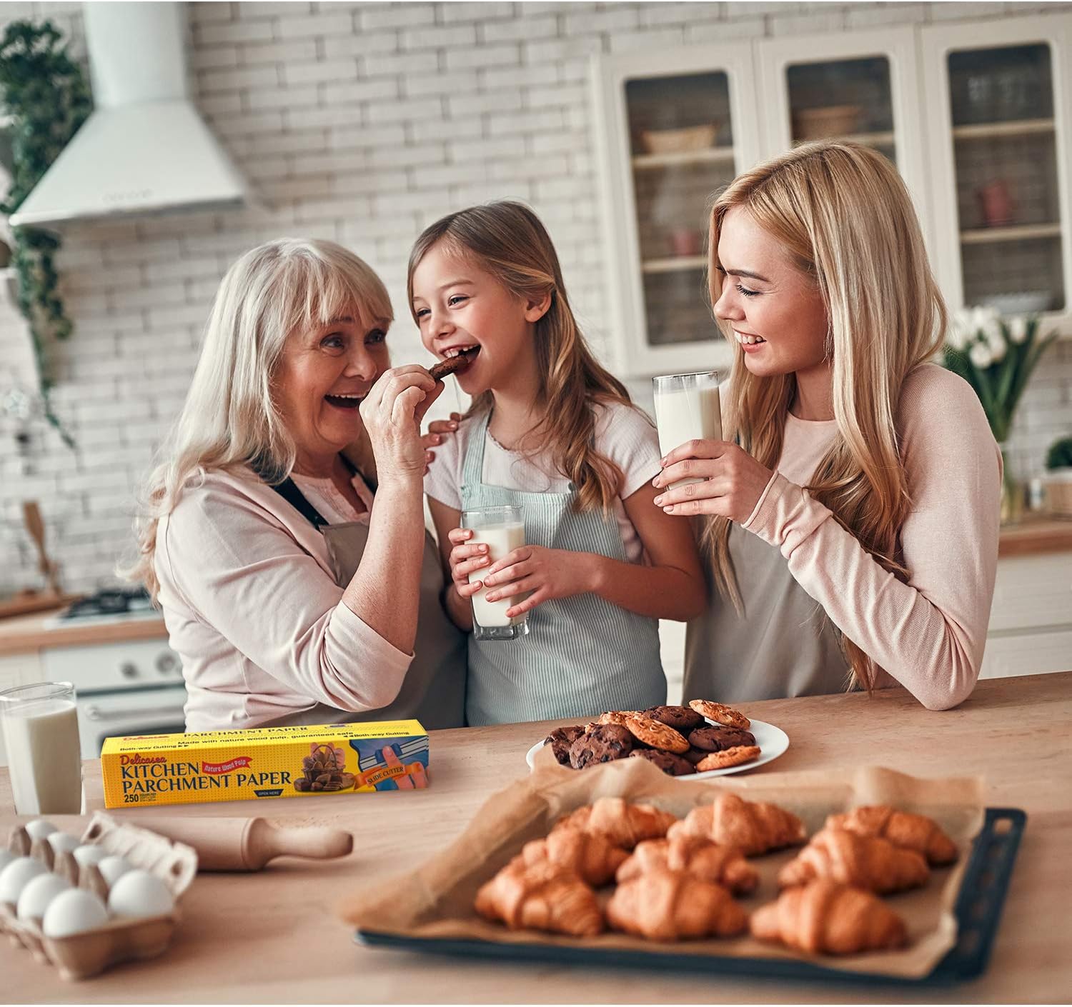 Delicasea Parchment Paper Roll for Baking 12 in x 164 ft with Slide Cutter, Baking Paper Roll for Cooking, Roasting,Grilling: Home & Kitchen