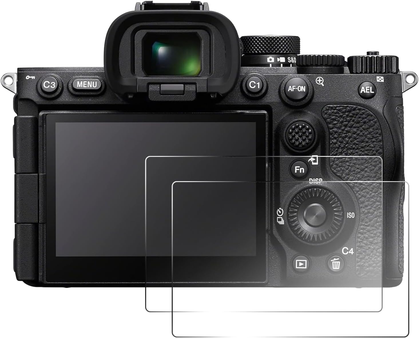 2PCS Screen Protector Film Compatible with SONY A7R V A1 II A9 III A7RV A7R5 A1M2 Alpha 1 II A9M3 Cameras Models, 9H Hardness Clear Tempered Glass Screen Film, Anti-scratch Anti-Fingerprint