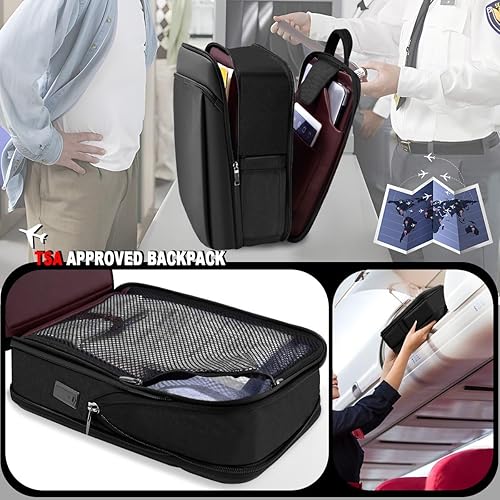 Miniatura 2 de ZINMARK Mochila delgada expandible para laptop de 15, 15.6 y 16 pulgadas, antirrobo, bolsa duradera para computadora, multiusos, de gran capacidad,