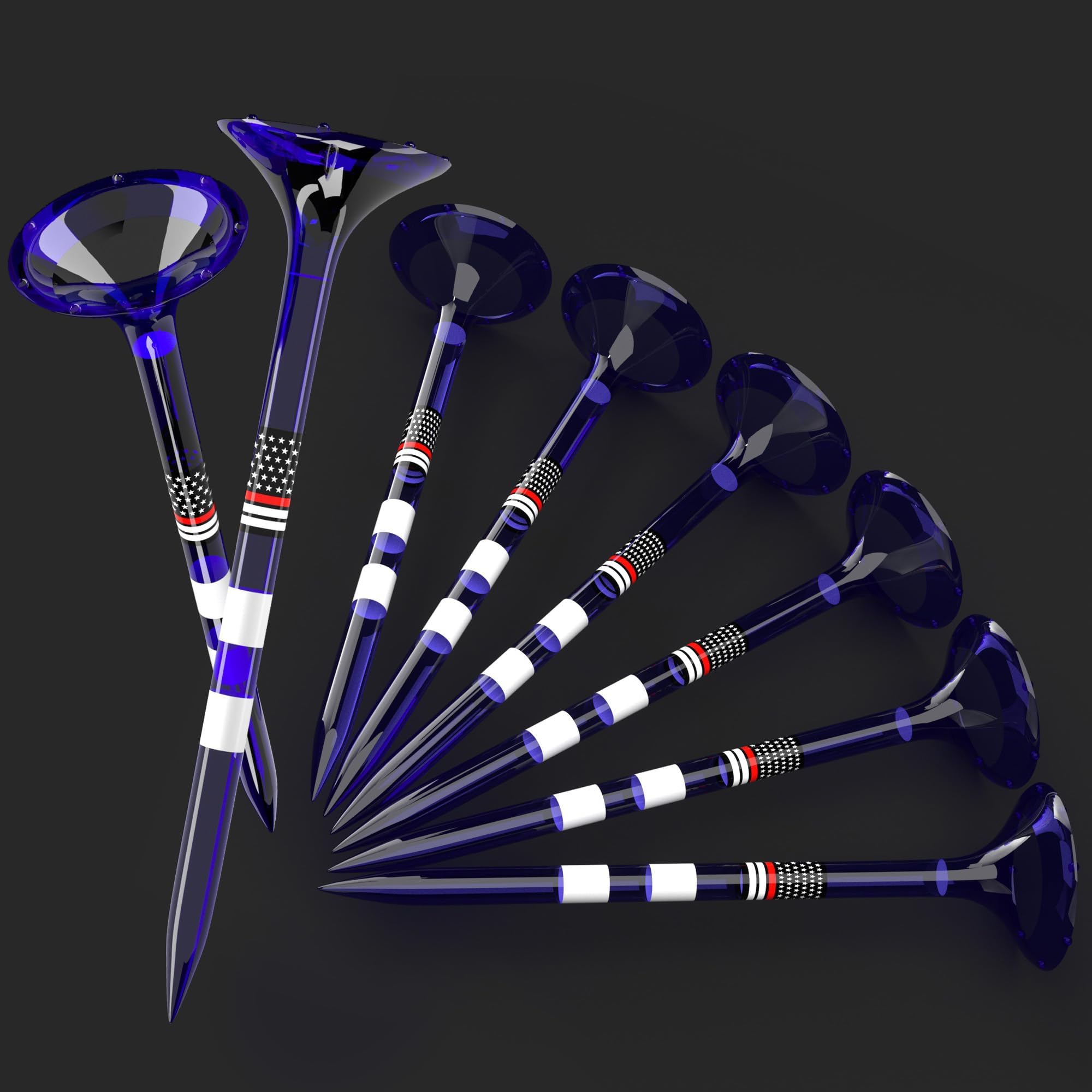prowithlin Golf Tees 3 1/4 Unbreakable Acrylic, Plastic Long Tee with a Big Cup to Reduce Side Spin & Friction
