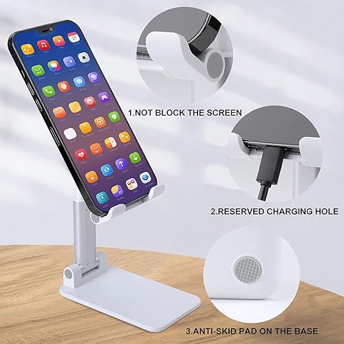 Miniatura 4 de Seahorse - Soporte plegable para teléfono celular, ajustable, divertido soporte de escritorio compatible con tabletas iPhone Switch (4-13 pulgadas)
