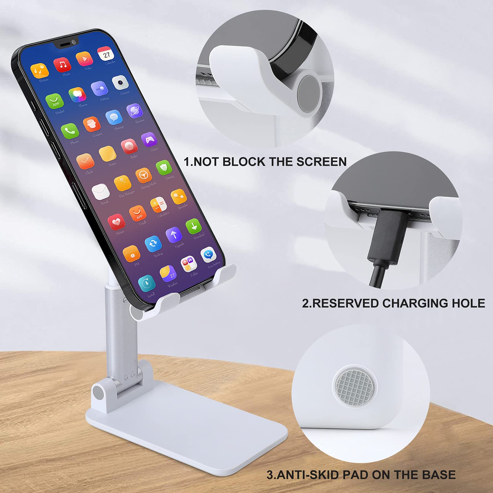 Set Supporti Telefono Gradiente + Airbag – 7 Pezzi + 3 Pezzi, Design Creativo, Per Tutti I Modelli