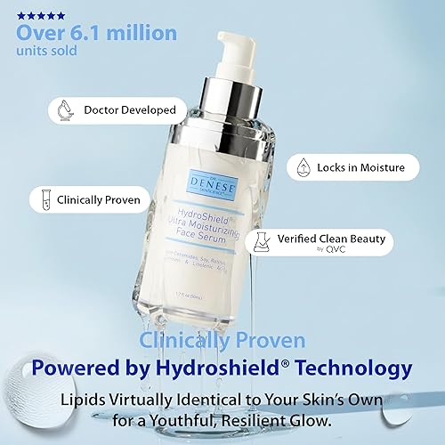 Miniatura 3 de Suero facial ultra hidratante Dr. Denese HydroShield 1.7 oz Fórmula de retinol y ceramida para hidratación profunda, piel suave y radiante, cuidado